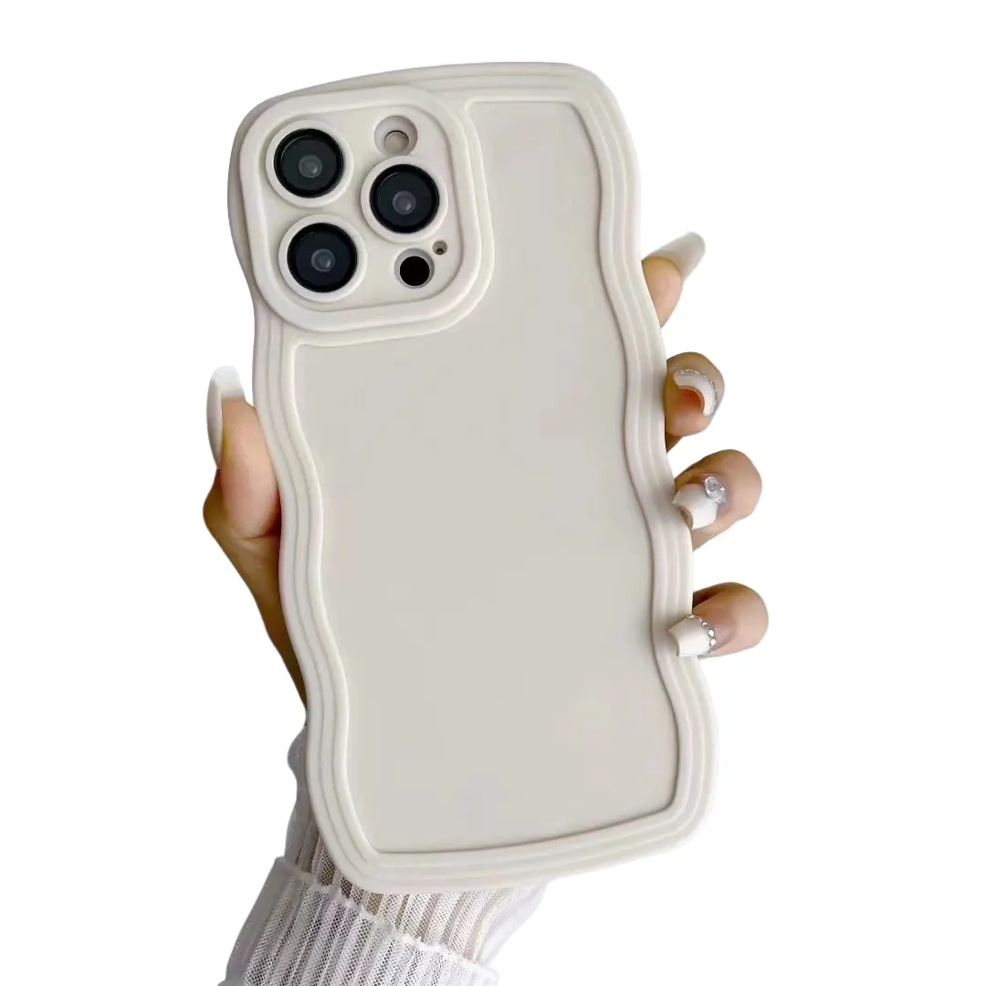 Shockproof बड़ी लहर डिजाइन आइस क्रीम बम्पर शैली Tpu कोरियाई फोन के मामले में पिछला कवर प्रकरण के लिए Iphone 14 13 12