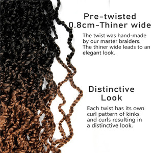 <span class=keywords><strong>Trenzas</strong></span> Sintéticas Senegalesas Passion Twist, <span class=keywords><strong>Trenzas</strong></span> Completas Suaves y Largas, <span class=keywords><strong>Trenzas</strong></span> Pre-enlazadas Rizadas Teñidas <span class=keywords><strong>para</strong></span> Peinado - Product Image 6
