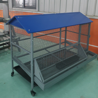 Poulailler de jardin avec zone de nidification, plateau à œufs et roues pour poulets, canards, oies, anti-rats, serpents et renards