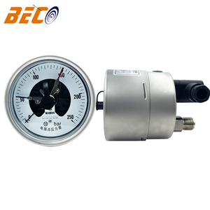 Manomètre industriel à contact électrique en acier inoxydable de 4 pouces, 250 bars, connecteur arrière, manomètre à oxygène - Product Image 1