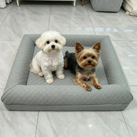 Coussin pour chien et chat, double face, réversible, orthopédique, en mousse respirante, avec housse lavable, pour animaux de petite, moyenne et grande taille