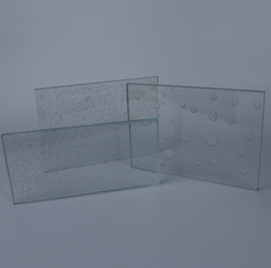 Modern Rectangular Figured Glass Panel Wall Mount Decoration High Light Transmittance Solid Structure - Product Image 2
