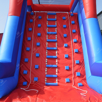 Mur d'escalade gonflable sur mesure, tailles et couleurs personnalisées, avec toboggan pour enfants et adultes
