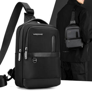 Bolso de Pecho para Hombre We Poe Wr, Gran Capacidad, Nylon, Bandolera para Uso Diario, Primavera 2025, Azul Oscuro, Color Sólido - Product Image 3