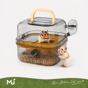 Grande cage de transport portable de luxe pour hamster en PP avec poignée, <span class=keywords><strong>habitat</strong></span> ventilé pour petits animaux, maison de voyage pour animaux de compagnie - Product Image 1