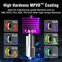 Hotend yang Baru Diperbarui untuk Printer 3D Bambu Lab H2C P2S H2D H2S Kit Nozzle Hotend Anti Lengket Filamen Kekerasan Tinggi Printer 3D