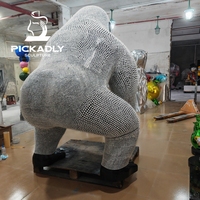 Offre Spéciale extérieur parc jardin décoration animal résine fibre de verre gorille Statue sculpture à vendre