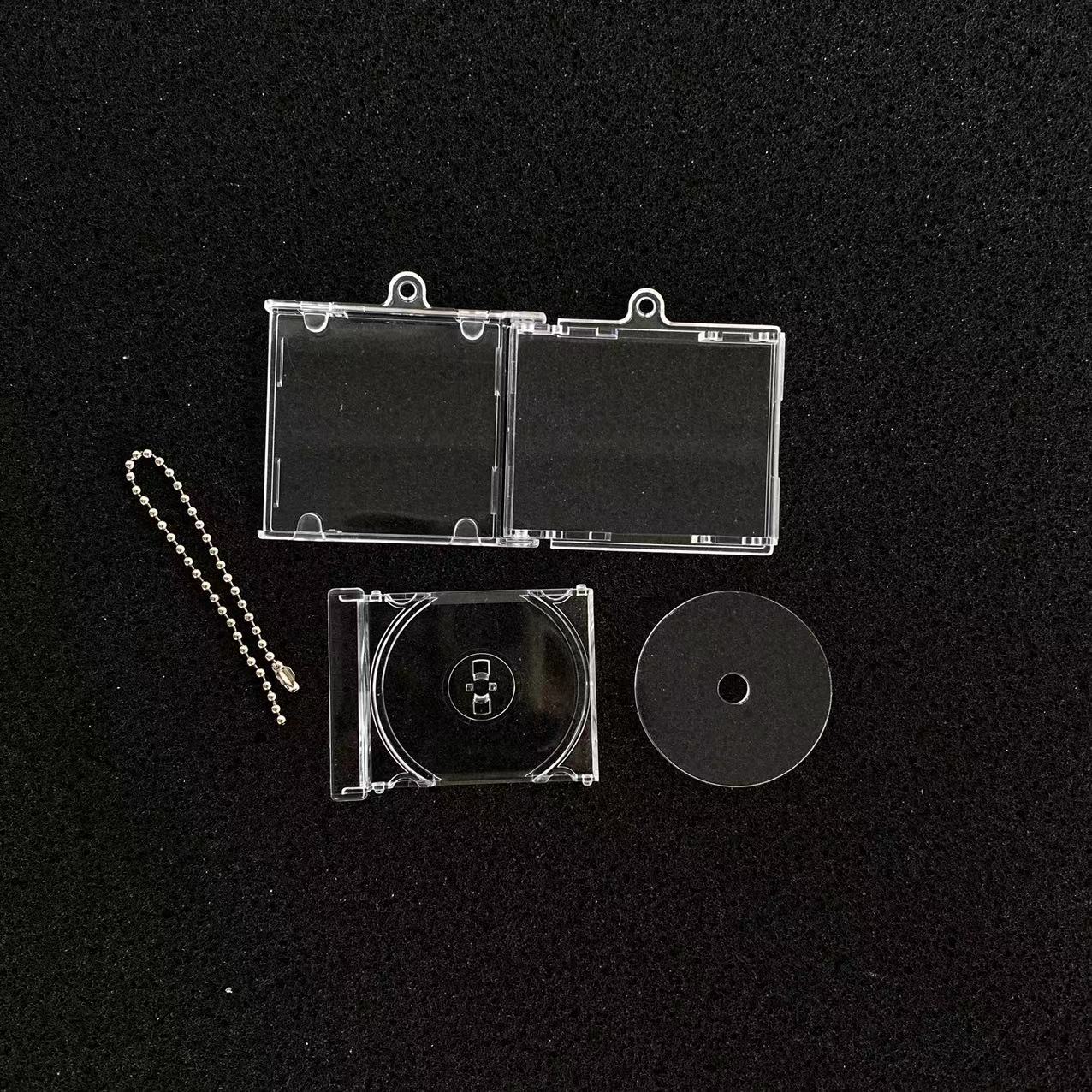 Porte-clés mini boîtier de CD vierge de 5,3 cm * 4,5 cm * 0,8 cm avec CD vierge