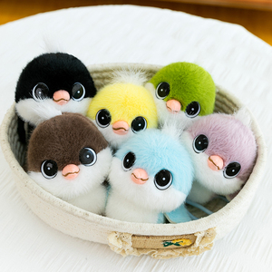 <span class=keywords><strong>Jouet</strong></span> en peluche exquis de fabrication soignée avec un look réaliste, mini pendentif oiseau moineau pour la décoration de sac, porte-clés - Product Image 5