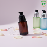 Fuyun 30ml Bouteille de pompe à lotion en verre vert Pompe en forme de cylindre pour savon liquide Papier toilette Tampon Pompe Pulvérisateur Stock