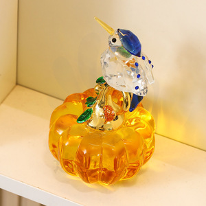 เครื่องประดับตกแต่งบ้านรูปนกคิงฟิชเชอร์คริสตัลสีทอง ของขวัญ - Product Image 2