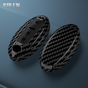 Coque de clé de voiture en fibre de carbone ABS pour Nissan Qashqai X-trail T32 T31 Juke J10 J11 Kicks Tiida Pathfinder Note pour clé Infiniti - Product Image 1