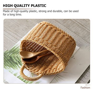 Cestini portaoggetti verdi ed ecologici di nuovo design cestini appesi in rattan intrecciato per la casa in rattan - Product Image 6