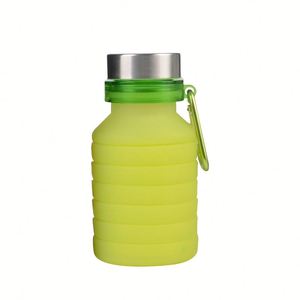 Bouteilles d'eau pliables en silicone écologiques avec logo personnalisé, utilisées pour les voyages, la randonnée, le camping, les sports et les activités de plein air - Product Image 4