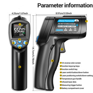 VA Screen Display 550C Degree IR Pyrometer Industrial Digital <strong>Infrared</strong> Laser <strong>Thermometer</strong> For Industry - Product Image 3