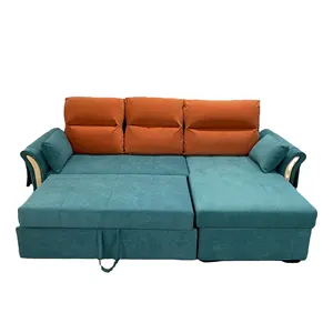 Jok tempat tidur sofa, tempat tidur kompak dengan tempat penyimpanan untuk rumah ruang tamu