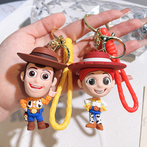 Joylit 3D Búp bê mặt dây chuyền móc khóa phim hoạt hình đáng yêu toystory BUZZ ánh sáng năm Woody móc chìa khóa xe Túi Chìa Khóa Phụ Kiện Keychain - Product Image 1
