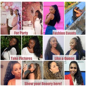 100% capelli umani coda di cavallo estensioni dei capelli doppio disegnato naturale avvolgere i capelli coda di cavallo con coulisse - Product Image 3