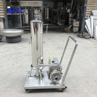 Nouvelle pompe centrifuge de purification d'eau potable et de vin en acier inoxydable 304/316 avec structure sur chariot 3T/H