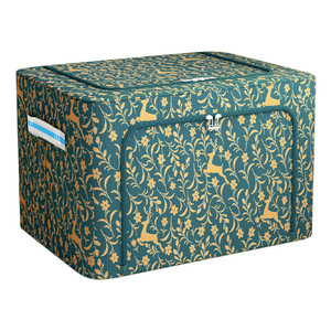 Large Capacity Gold Stamping Pattern Fabric Collapsible <b>Storage</b> Containers Modern Home Organization Foldable <b>Boxes</b> for Clothing - Product Image 4