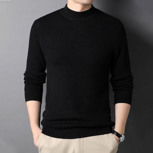 Pull à col montant mi-haut pour homme, de haute qualité, personnalisé, décontracté, anti-froissement, anti-boulochage, respirant, numérique - Product Image 5