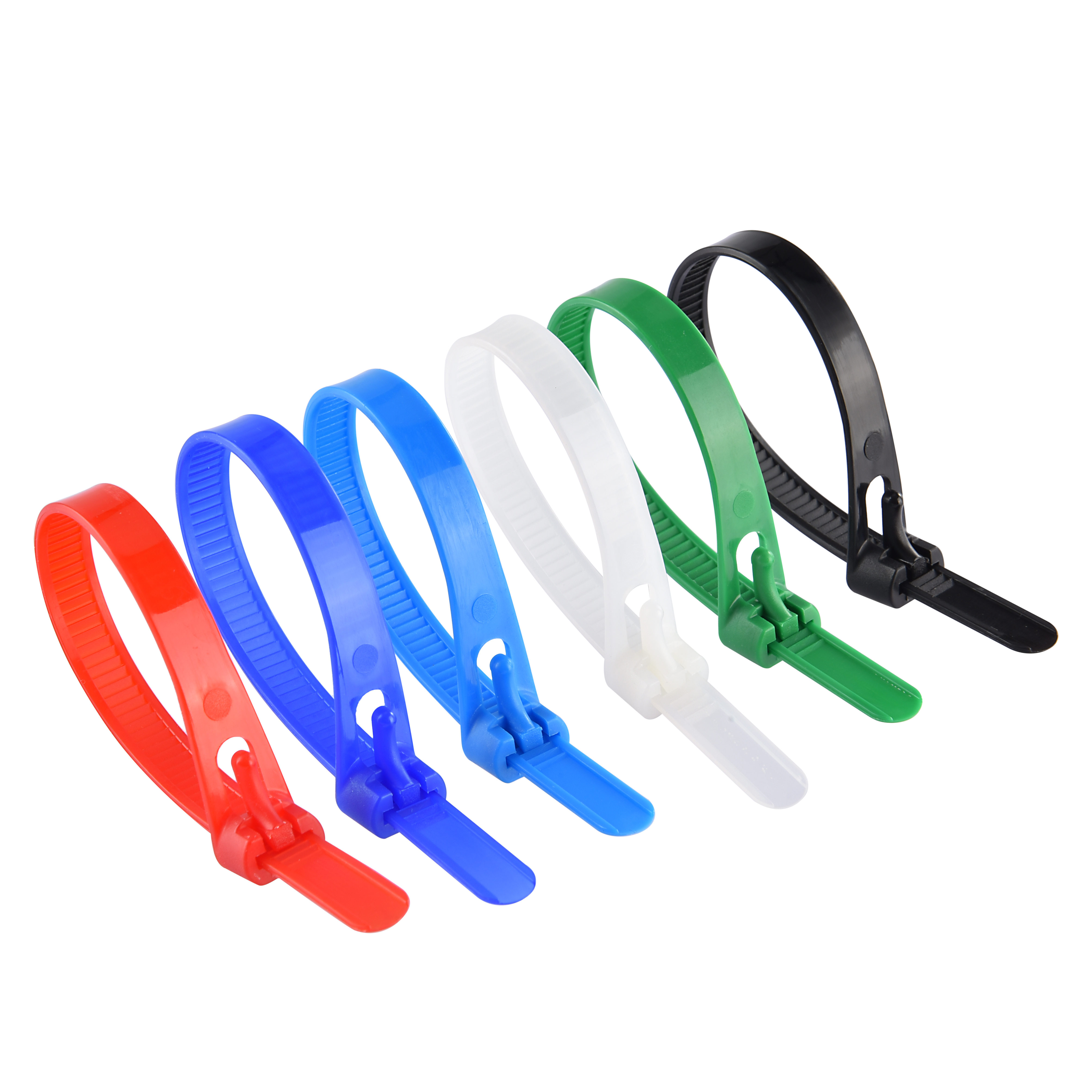 Releasable Adjustable Zip Tie Strap Reusable Wire Wraps Nylon Cable Ties