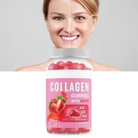 Gummies de collagène à la fraise OEM avec biotine |   Soutien pour les cheveux, la peau et les ongles (60 gommes)