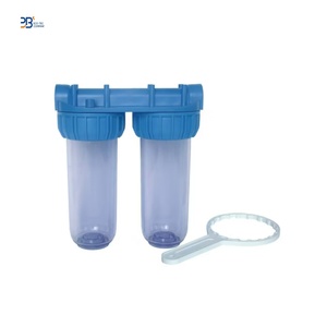 Système de filtre à eau italien 2 étapes 5 "/10" Big <span class=keywords><strong>Blue</strong></span>/Transparent/White 3/4 "Ports avec clé en plastique - Product Image 3