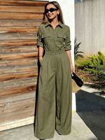 Vente en gros directe usine OEM & ODM – Nouvelle combinaison cargo à revers pour femme, collection automne