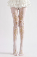 Collants imprimés en nylon et élasthanne 50D pour femme, longueur intégrale, transparents, avec motif personnalisé pour tenues de soirée