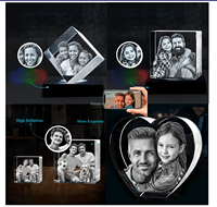 Machine de gravure laser 3D en cristal, gravure de photos, cube en cristal, portrait, imprimante laser en cristal de verre