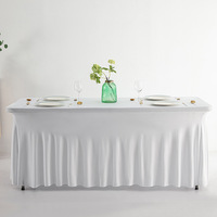 Nappe en Spandex Infroissable pour Salons Professionnels – Housse de Table Élastique à Installation Rapide pour Stand d'Exposition