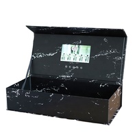 Boîte à vin rouge rectangle impression de marbre, boîte vidéo, 7 pouces, écran LCD, nouveau style,