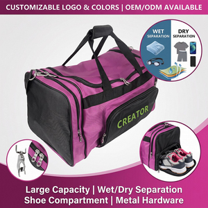 Sac de sport et de voyage unisexe avec compartiment sec/humide, sac de week-end et de nuit, organisateur de voyage - Product Image 1
