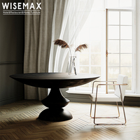 WISEMAX FURNITURE Table basse ronde en pin importé, personnalisée et créative, table à manger, design italien, table de salon