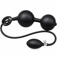 Deux boules en acier, pompe à air, plug anal gonflable, plug anal en silicone intégré, jouets sexuels anaux extensibles, portables pour couple