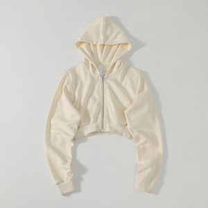 批发同品牌高品质女式短款连帽衫时尚连帽外套 Kendall Jenner 风格 Ropa Deportiva 瑜伽服 - Product Image 4