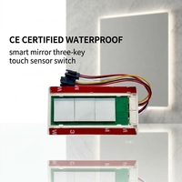 Interrupteur tactile à trois touches 12V 60W avec fonction de gradation bicolore et de dégivrage pour miroir de salle de bain LED intelligent