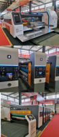 Nouvelle machine d'impression, découpe et rainurage informatisée entièrement automatique à cinq couleurs, haute vitesse, avec adsorption sous vide pour le traitement des boîtes en carton ondulé