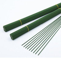 40cm Hijau 2 #   Batang Kawat Bunga Berlapis, Batang Bunga Buatan, Perlengkapan Rangkaian Bunga DIY