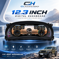 Pour Jeep Wrangler JK 2011-2017, tableau de bord numérique 12,3 pouces, écran LCD, compteur de vitesse, installation plug and play, mise à niveau