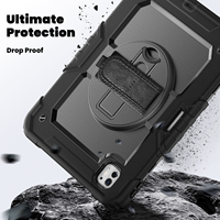 Étui rigide en silicone avec support et bandoulière pour iPad Pro 11 2024 – Housses et étuis de protection pour tablette