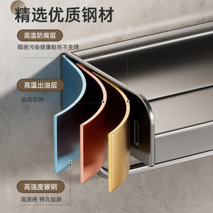 Étagère de rangement murale pour salle de bain, 60x70cm, simple couche, sans perçage, étagère d'angle rectangulaire durable pour meubles de salle de bain et autres - Product Image 2