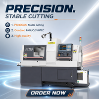 Tour CNC automatique de haute précision à 5 axes Luyoung ST125 à double broche, commande GSK/FANUC, alésage de broche max. 40 mm