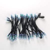 Vente en gros de lampes à points LED RGB, pleine couleur, programmables, module LED 12V WS2811, 12 mm, étanches, lumières de Noël intelligentes