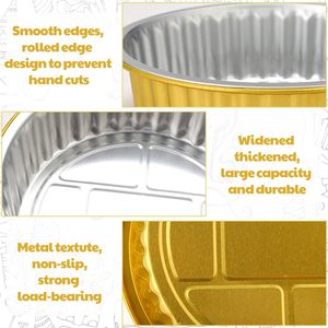 Aluminum Tin <b>Containers</b> Food <b>Foil</b> <b>Container</b> Manufacturer 825ml Round Disposable Sealable Smoothwall Aluminium <b>Foil</b> <b>Container</b> - Product Image 3
