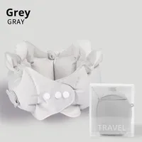 Oreiller de voyage gonflable portable en soie glacée et en air en forme de U pour l'été, anti-chute de la tête, anti-souffle buccal