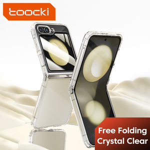 Чехол Toocki Ultra Slim из ТПУ с внешней защитой экрана из высококачественного алюминиевого стекла, поддержка беспроводной зарядки для Samsung Z Flip5, для повседневного использования - Product Image 2
