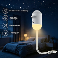 Lampe de chevet veilleuse blanc chaud avec détecteur de mouvement USB-C pour enfants, livraison rapide, mains libres, CE RoHS OEM, rechargeable, flexible, lumineuse