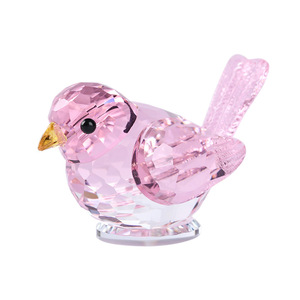 Ornement d'oiseau en cristal rose, verre taillé, décoration d'intérieur, collection de cadeaux, figurine décorative - Product Image 5